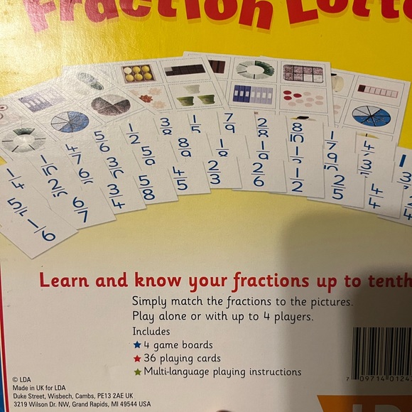 Math Games Fraction Lotto find matching fraction up to tenths. Teachers , class - Picture 3 of 13